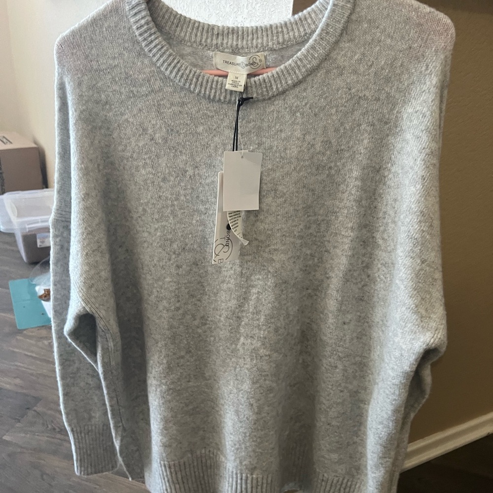 New with tags grey sweater